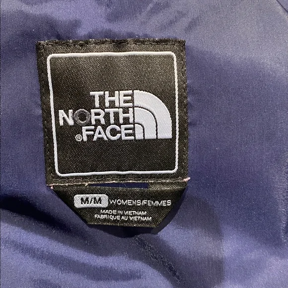 The‎ North Face 550 Down Quilted Puffer Vest Woman’s Size M Blue Satin - Picture 3 of 8